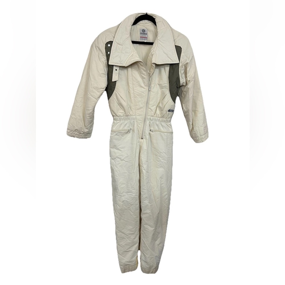 Vintage Colmar Ski Suit Italy White One Piece Snowsuit Women 6 Retro